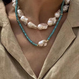 Sea's Embrace Series Baroque Pearl Necklace - Gembea Jewelry