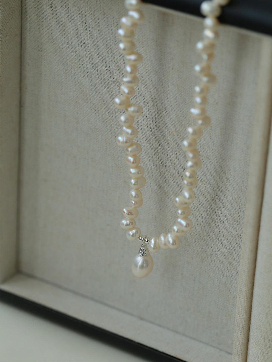 Classic Misplaced Pearl Necklace - Gembea Jewelry