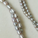 Grey Rice Pearl Necklace - Gembea Jewelry