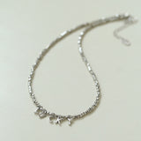 Laser Bead Lucky Letter Necklace-Gembea Jewelry
