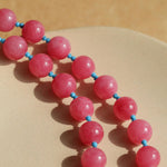 Spring Heartbeat Rose Red Gemstone Necklace - Gembea Jewelry