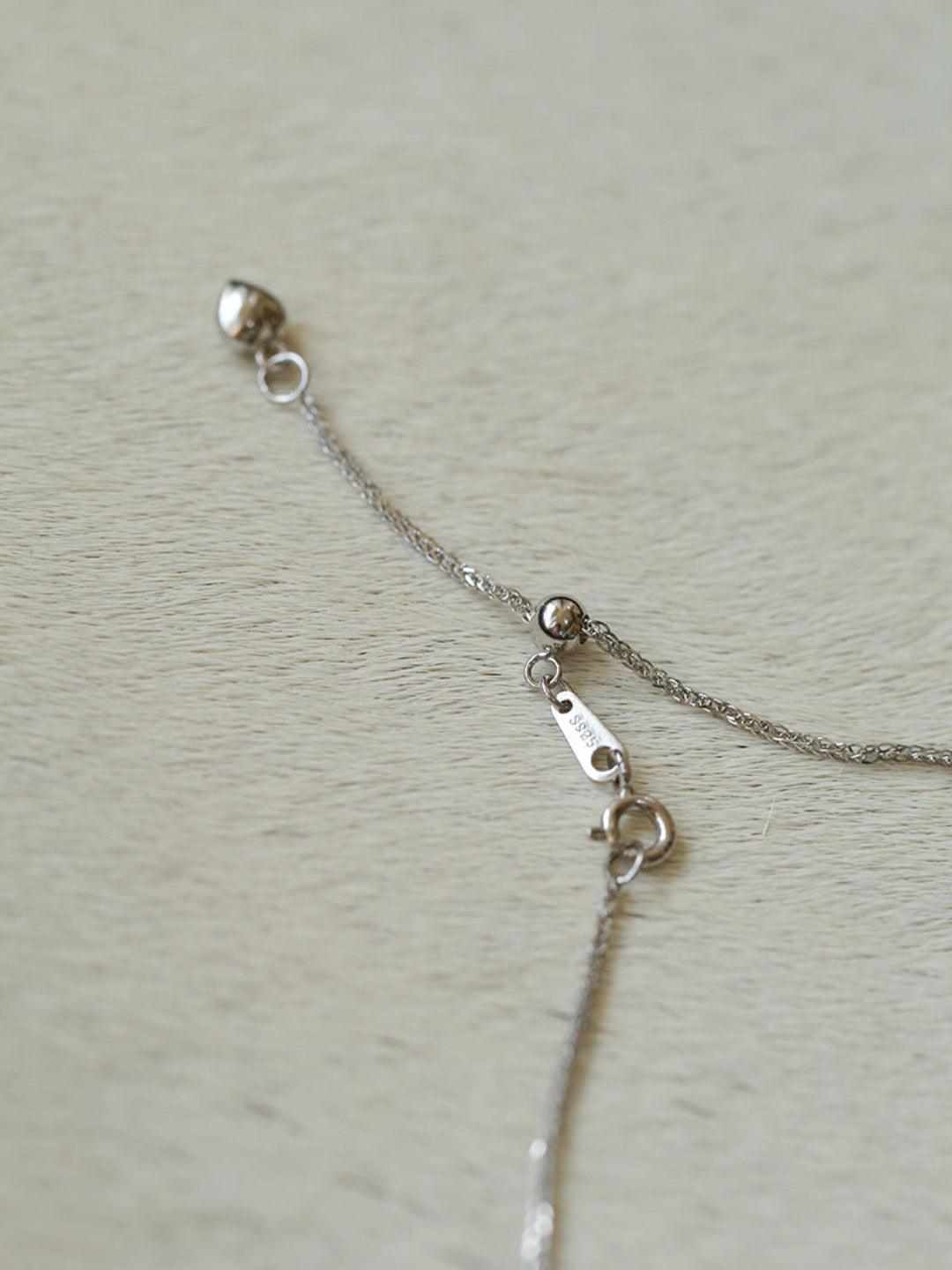 Zircon Seawater Mabe Pearl Pendant Necklace - Gembea Jewelry