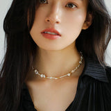 Simple Freshwater Rice Pearl Necklace - Gembea Jewelry