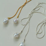 Twist Chain Baroque Pearl Necklace - Gembea Jewelry