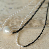 Gembea Jewelry Baroque Pearl Black Spinel Necklace