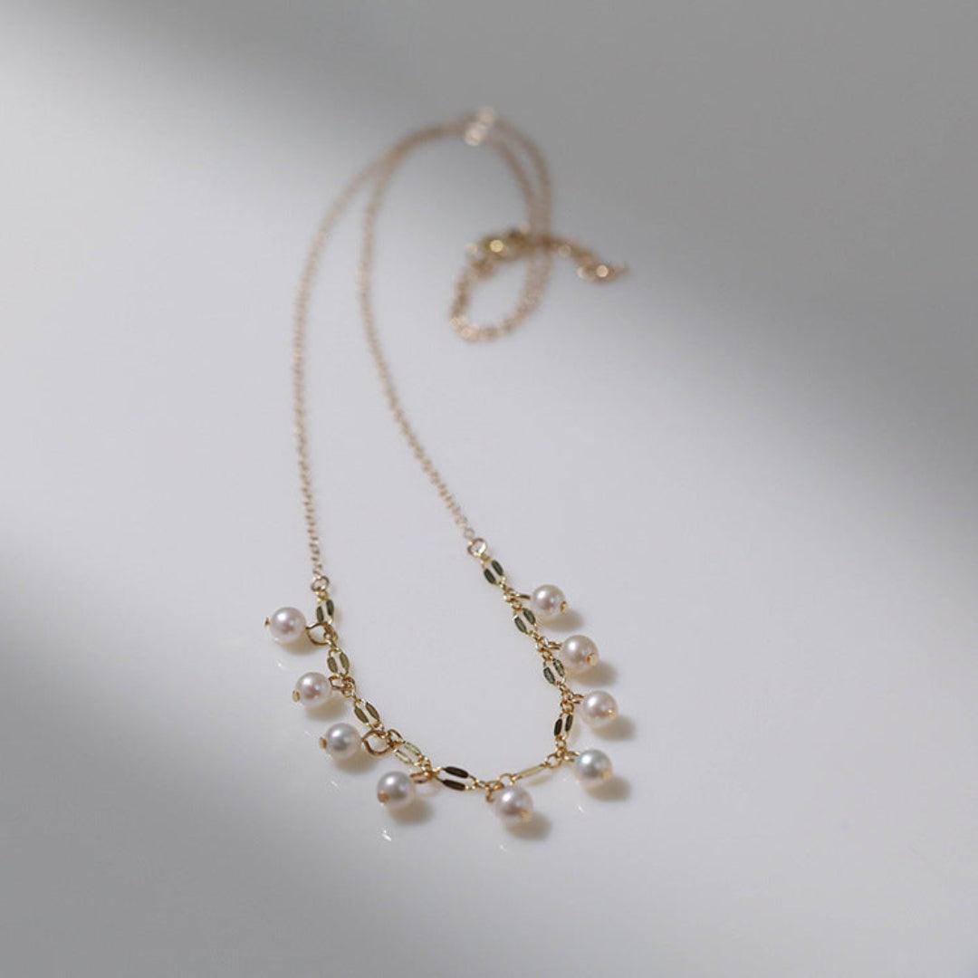 Love and the City B Model Chain Pearl Necklace - Gembea Jewelry