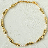 Geometric Irregular Metal Pearl Necklace - Gembea Jewelry