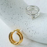 Multi-layer Spiral Pearl Open Ring - Gembea Jewelry