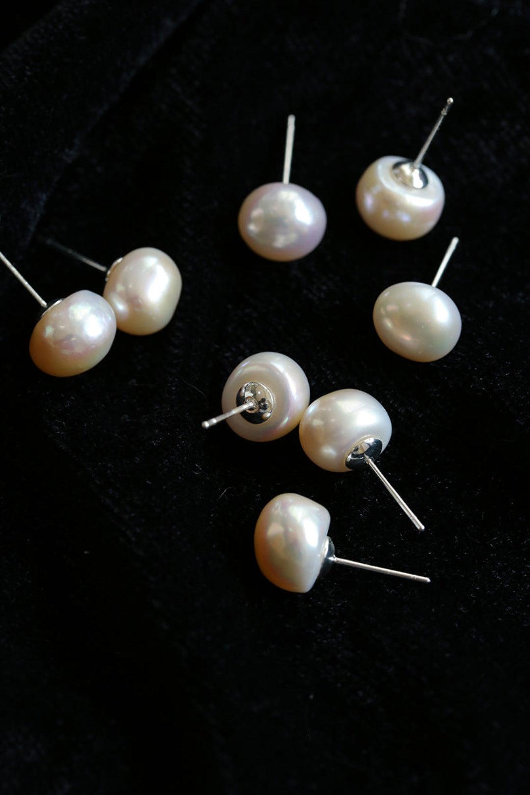 Baroque Pearl Stud Earrings - Gembea Jewelry