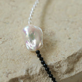Gembea Jewelry Baroque Pearl Black Spinel Necklace
