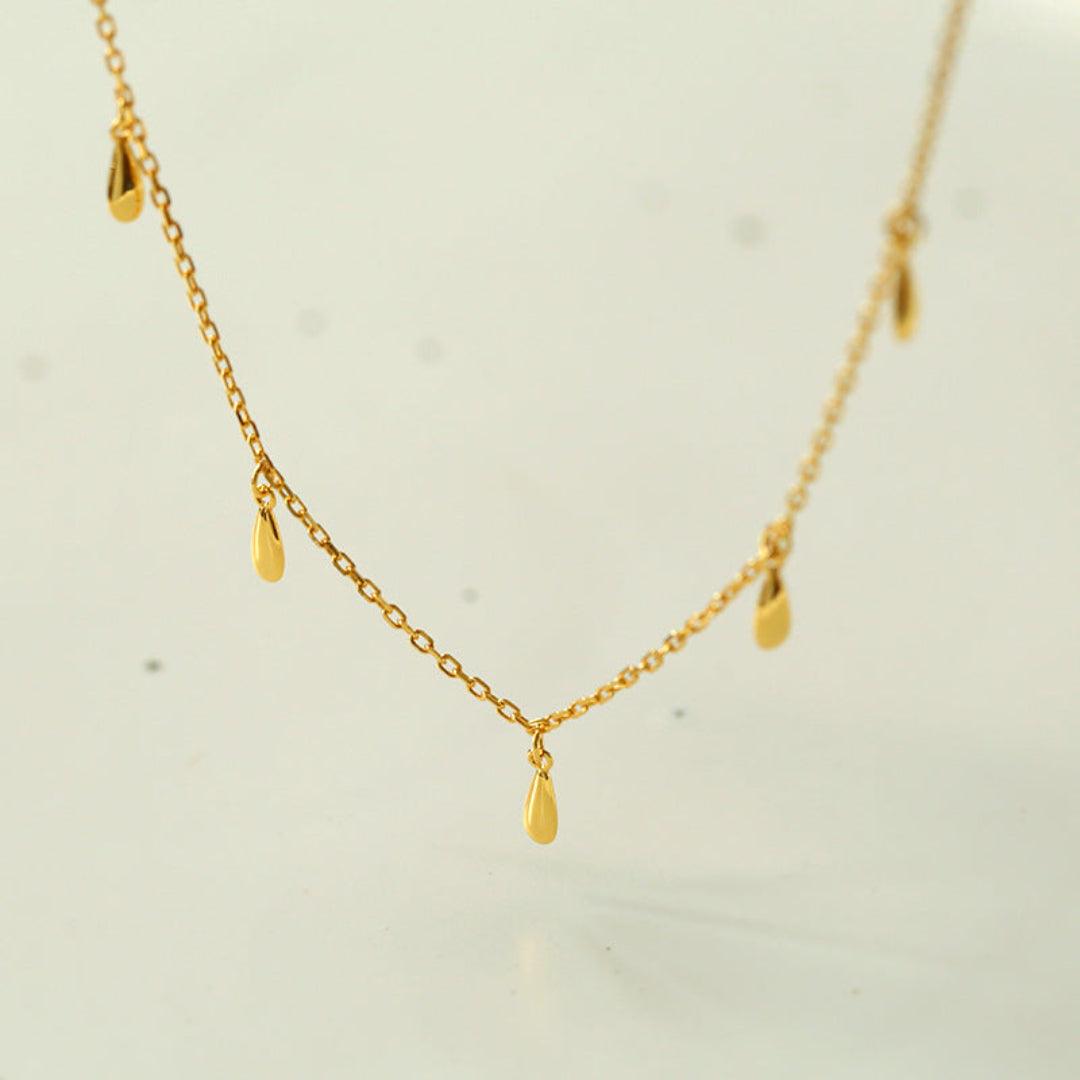 Overlay Chain Drop Choker Necklace - Gembea Jewelry