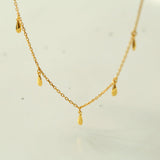 Overlay Chain Drop Choker Necklace - Gembea Jewelry