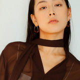Geometric Enamel Glaze Earrings - Gembea Jewelry