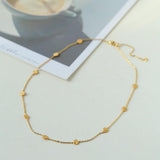 Overlay Embossed Mini Gold Coin Necklace - Gembea Jewelry