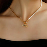 Gembea Jewelry Y-shaped Pearl Chain Necklace
