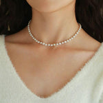 Baroque Rice Pearl Beaded Necklace - Gembea Jewelry