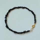 Gembea Jewelry Black Agate Gravel Pearl Necklace