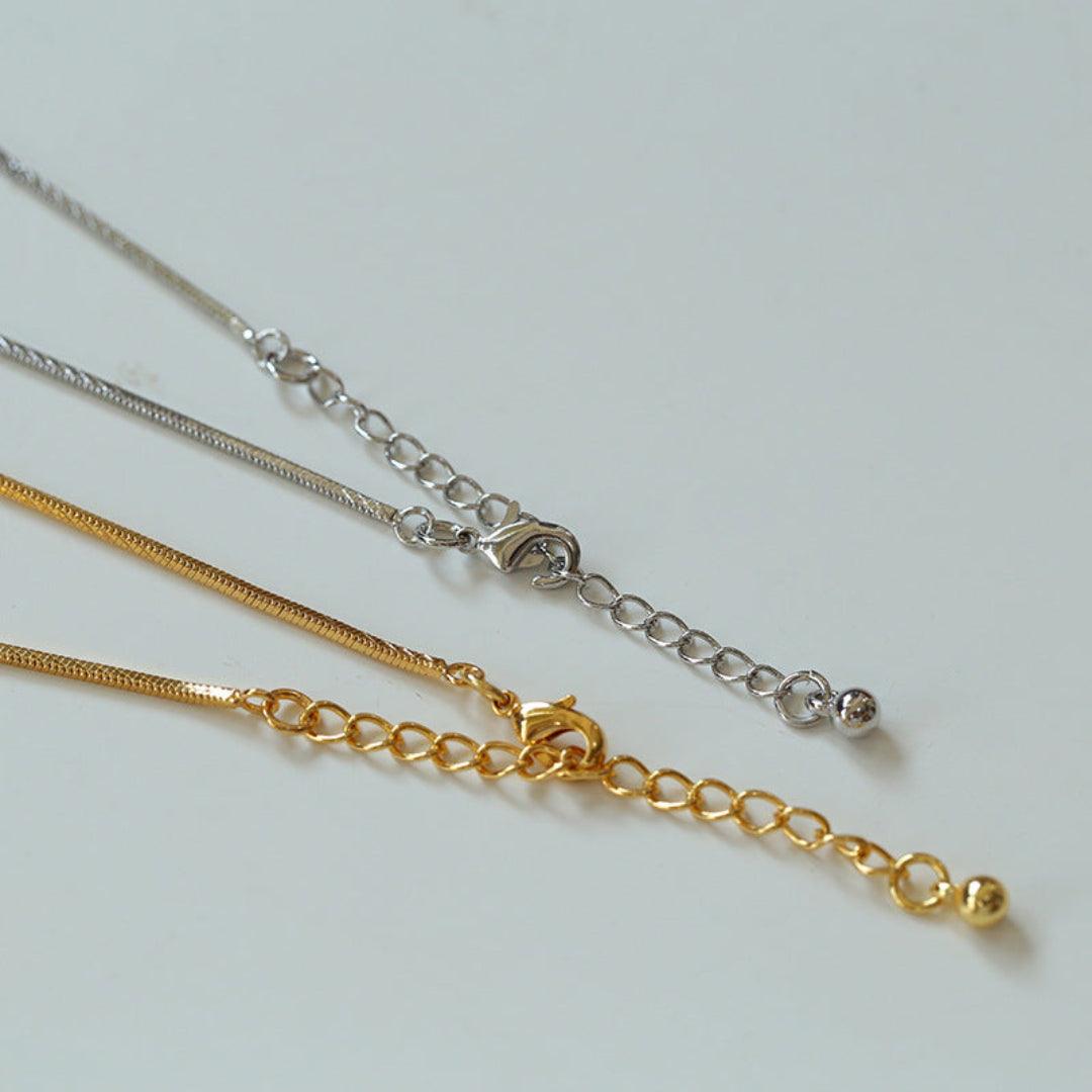Simple Snake Bone Chain Necklace - Gembea Jewelry