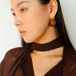 Geometric Enamel Glaze Earrings - Gembea Jewelry