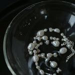 Baroque Pearl Black Agate Beaded Necklace - Gembea Jewelry