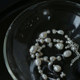 Baroque Pearl Black Agate Beaded Necklace - Gembea Jewelry