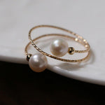 Love and the City Pearl Double Wrapped Ring - Gembea Jewelry