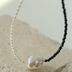Gembea Jewelry Baroque Pearl Black Spinel Necklace
