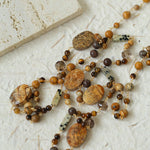 Long Woven Picture Stone Necklace - Gembea Jewelry