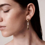 Geometric Irregular Metal Pearl Earrings - Gembea Jewelry