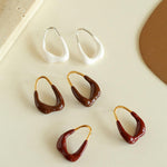 Geometric Enamel Glaze Earrings - Gembea Jewelry
