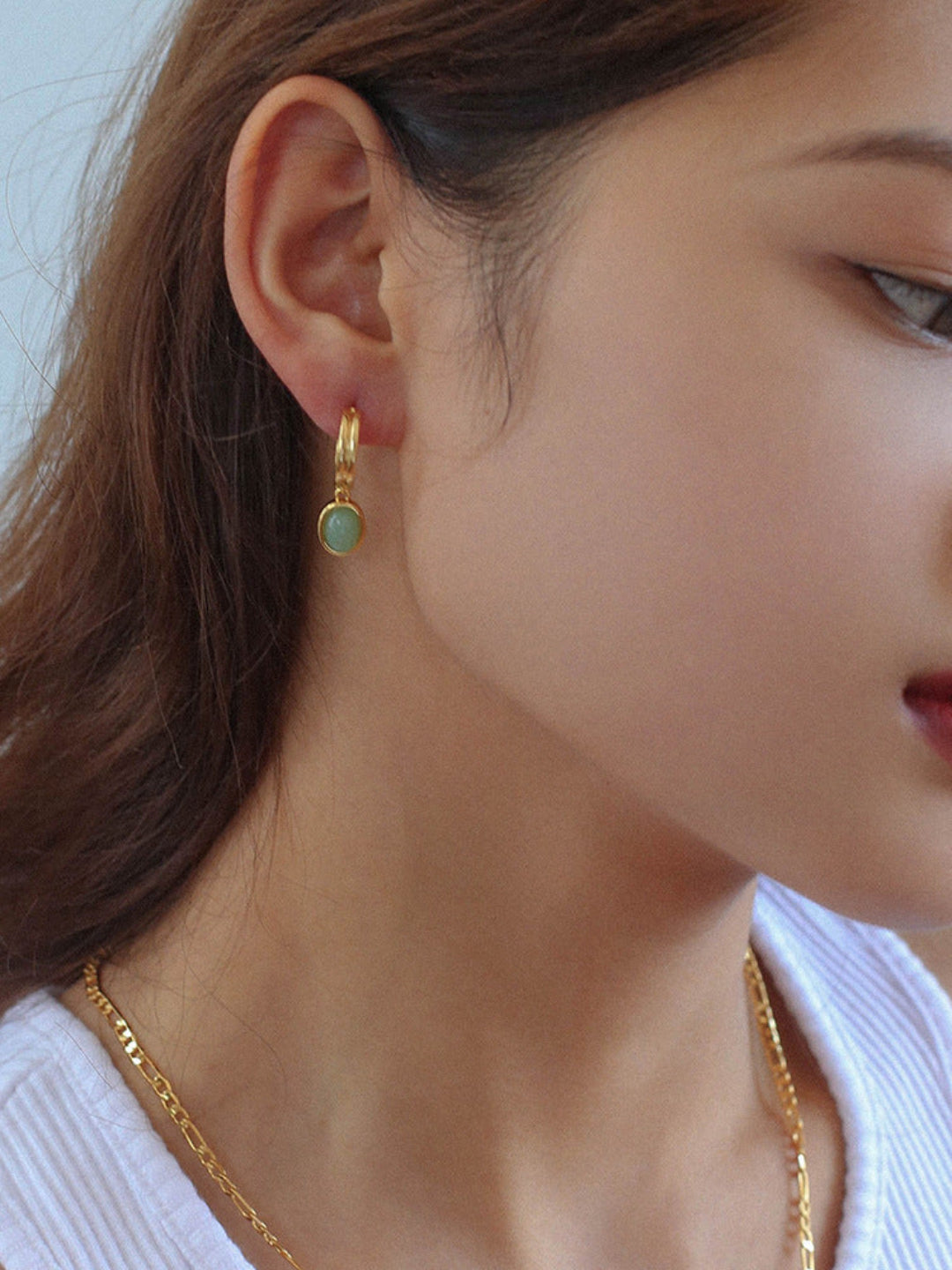 Gembea Jewely Dongling Gemstone Drop Earrings