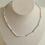 Spring Heartbeat Toothpick Pearl Necklace - Gembea Jewelry