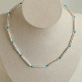 Spring Heartbeat Toothpick Pearl Necklace - Gembea Jewelry