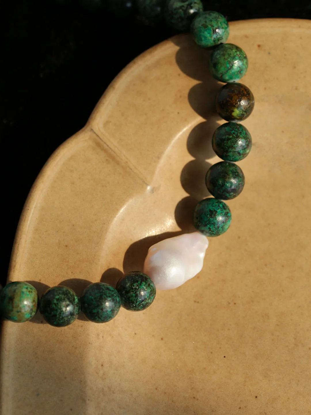 Baroque Pearl African Turquoise Beaded Necklace