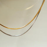 Simple Snake Bone Chain Necklace - Gembea Jewelry
