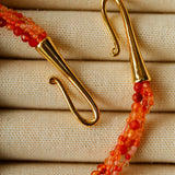 Gembea Jewelry Mini Green Orange Agate Necklace