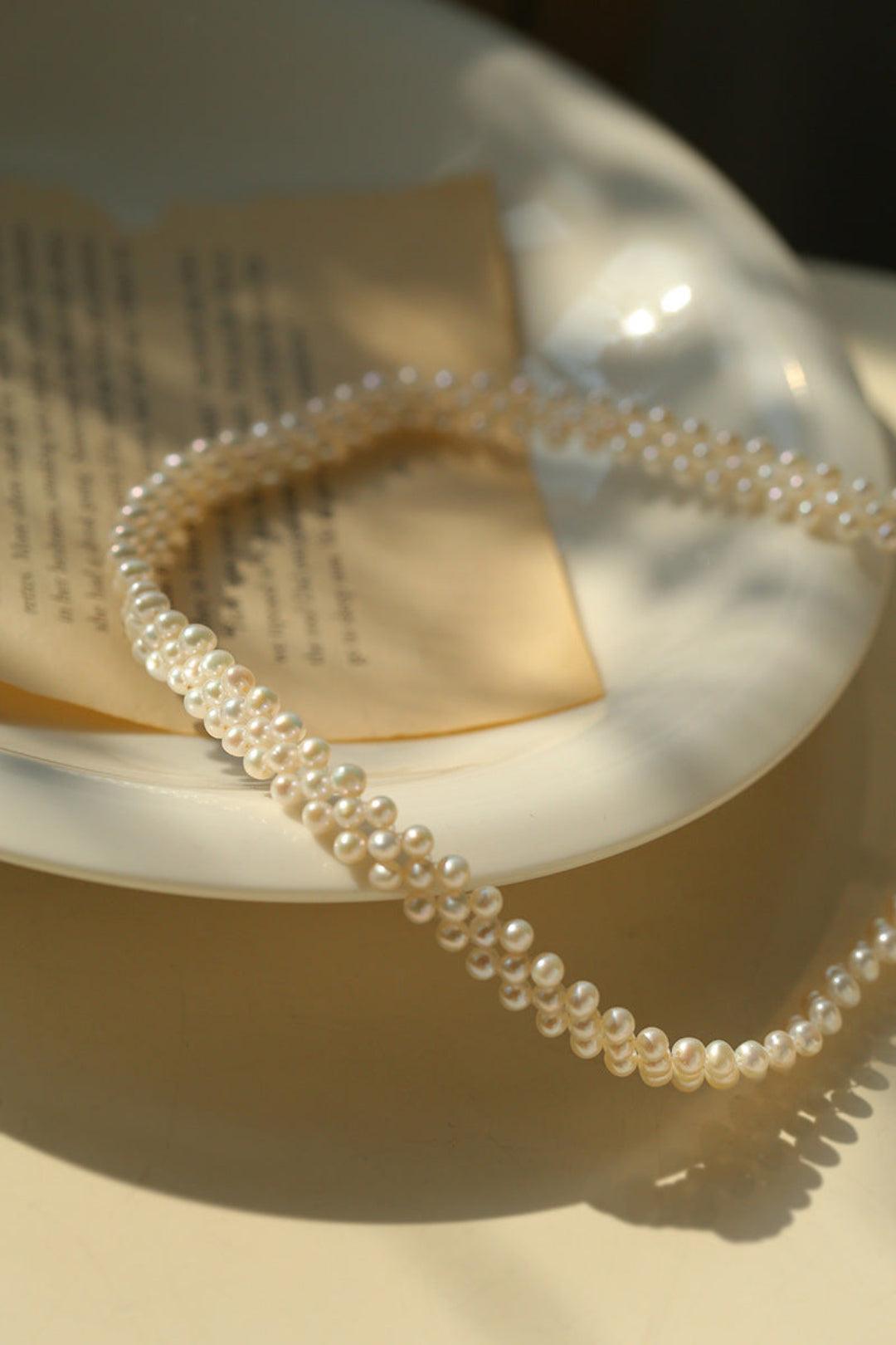 Hand-woven Freshwater Pearl Necklace - Gembea Jewelry