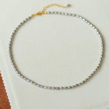 Grey Rice Pearl Necklace - Gembea Jewelry