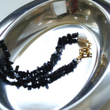 Gembea Jewelry Black Agate Gravel Pearl Necklace