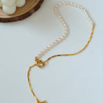 Gembea Jewelry Y-shaped Pearl Chain Necklace
