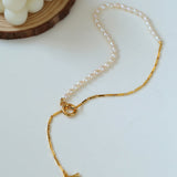 Gembea Jewelry Y-shaped Pearl Chain Necklace