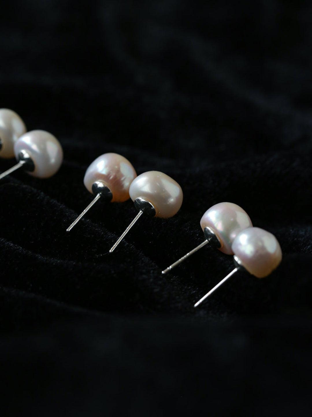 Baroque Pearl Stud Earrings - Gembea Jewelry
