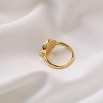 Vintage S925 Silver Synthetic Gemstone Ring - Gembea Jewelry