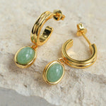 Gembea Jewely Dongling Gemstone Drop Earrings