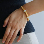 Vintage Gold Bean Irregular Pearl Bracelet - Gembea Jewelry