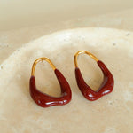 Geometric Enamel Glaze Earrings - Gembea Jewelry