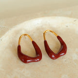 Geometric Enamel Glaze Earrings - Gembea Jewelry