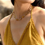Spring Heartbeat Natural Stone Necklace - Gembea Jewelry