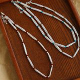 Spring Heartbeat Toothpick Pearl Necklace - Gembea Jewelry