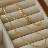 Simple Snake Bone Chain Necklace - Gembea Jewelry